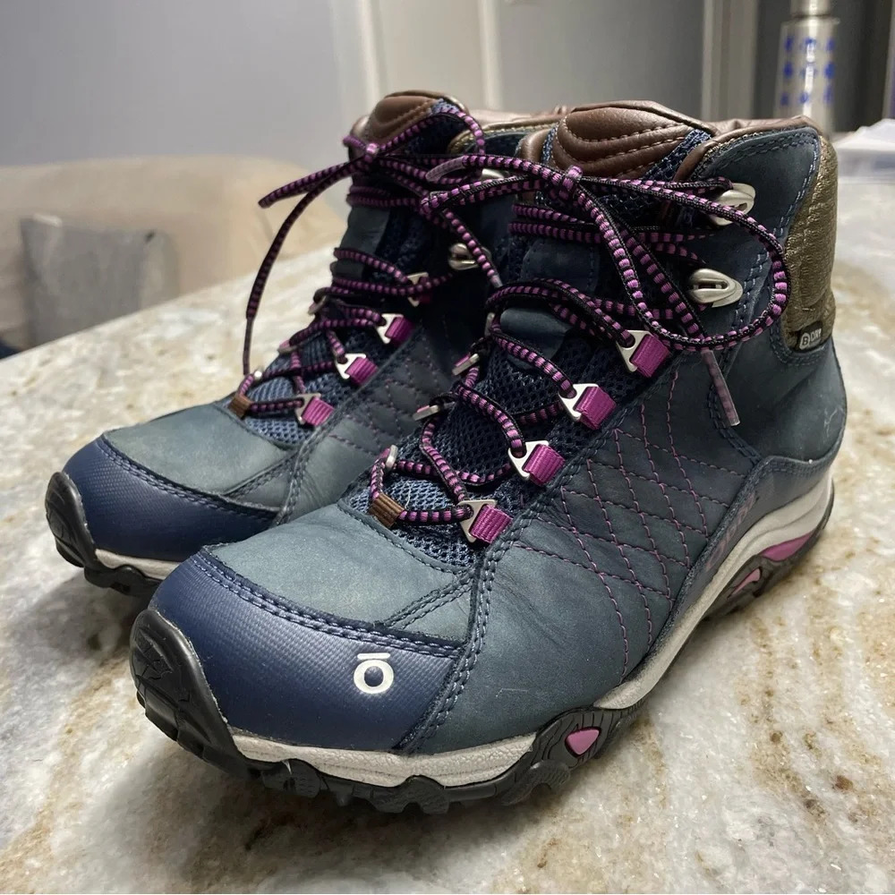 Oboz Hiking Shoes Sapphire Mid Boot Blue Huckleberr Womens